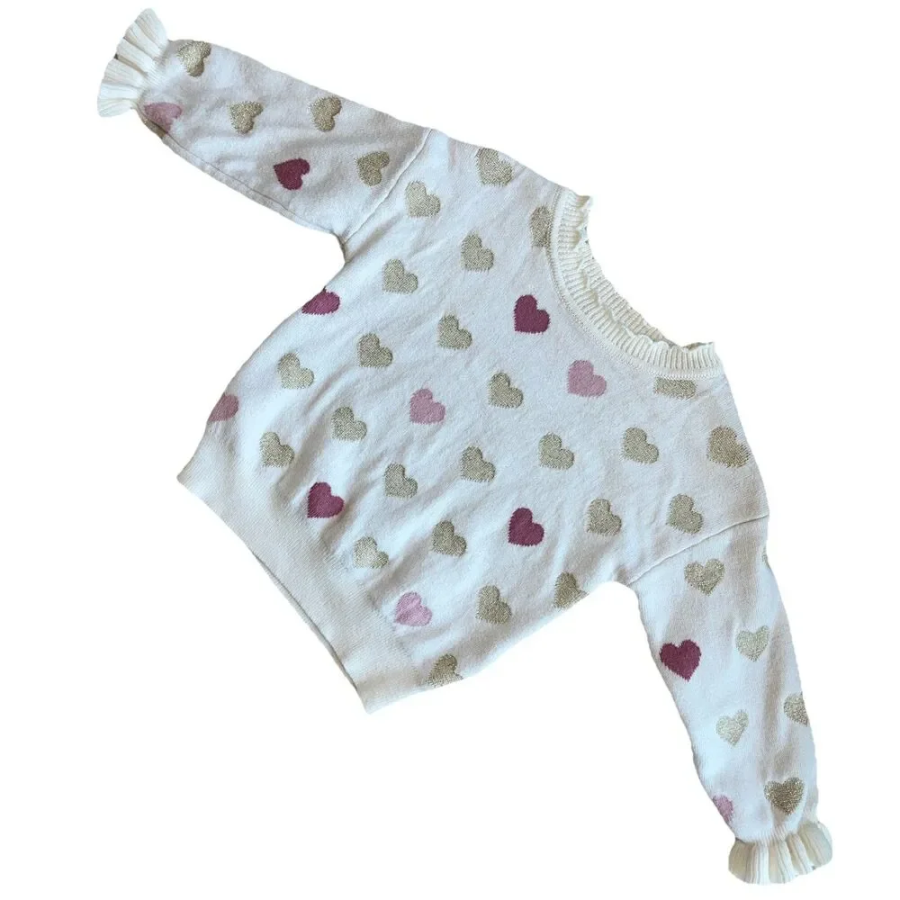 Gap Baby Girl 4 Piece Lot 3-6, 6-12, 12-18 Months Eyelet Dress, Tees, Sweater.‎